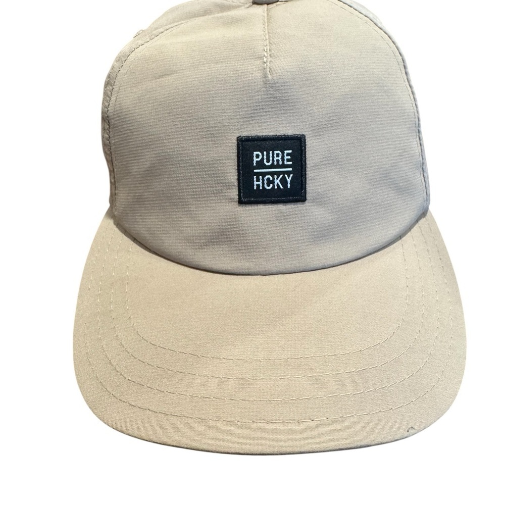 PURE HCKY Beige Unisex Adjustable Baseball Cap NWOT